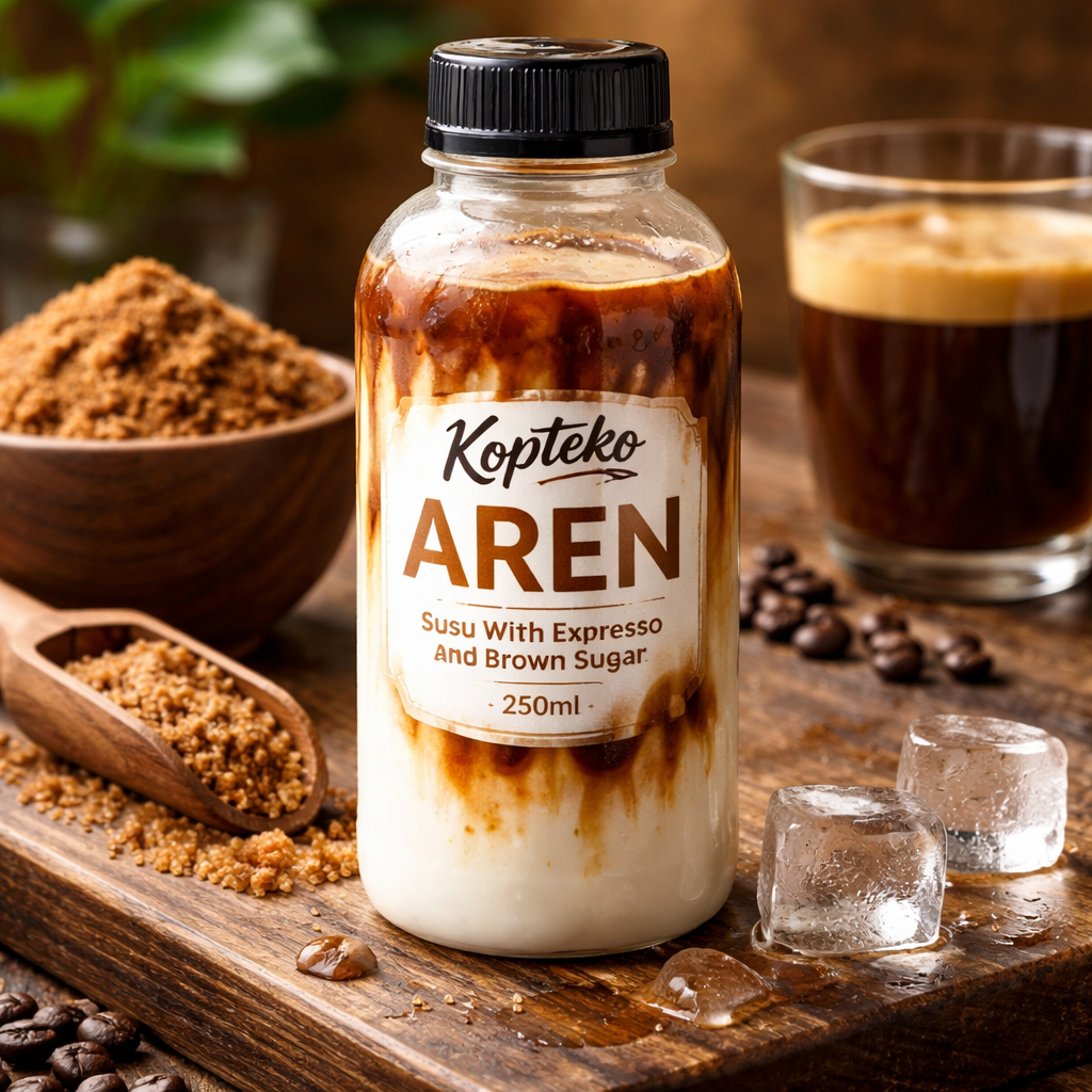 Kopteko Aren dengan espresso dan gula aren 250ml